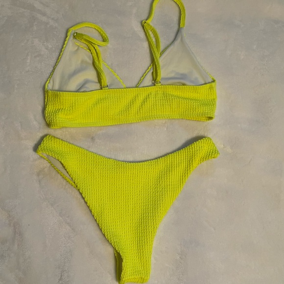 Highlighter Yellow Zaful Bikini - Picture 2 of 2